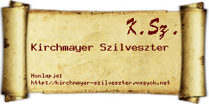 Kirchmayer Szilveszter névjegykártya
